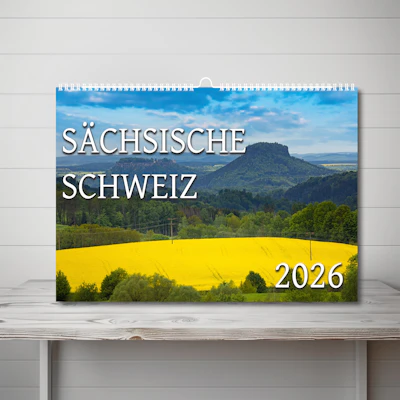 (VORBESTELLUNG) DIN A3 Wandkalender Sächsische Schweiz 2026
