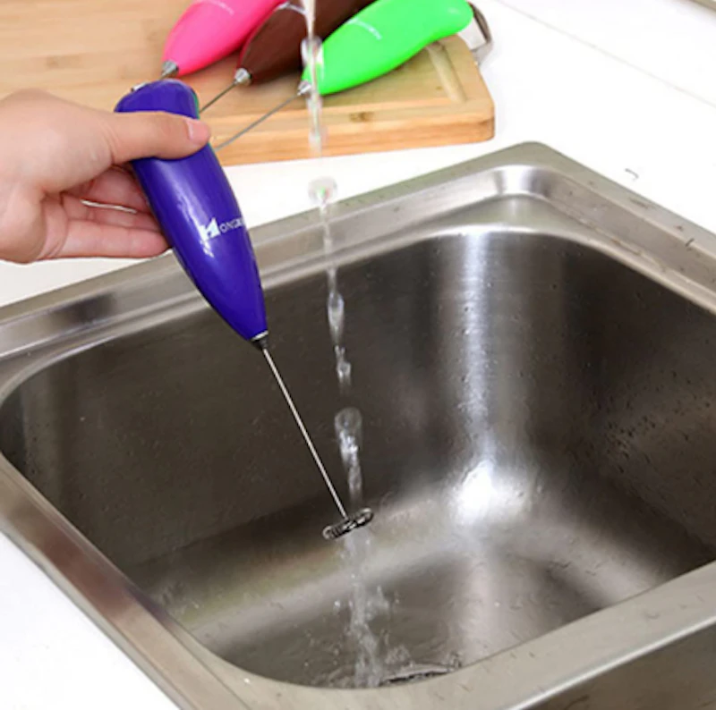 Electric Egg Beater Milk Drink Coffee Whisk Mixer Foamer Mini Handle Stirrer Practical Cooking Tool Kitchen Mini Whisk(random Color) ₨257