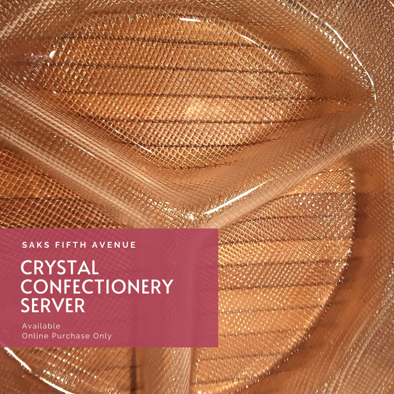 Saks Fifth Ave Crystal Confectionery Server - Antiquated Beauty