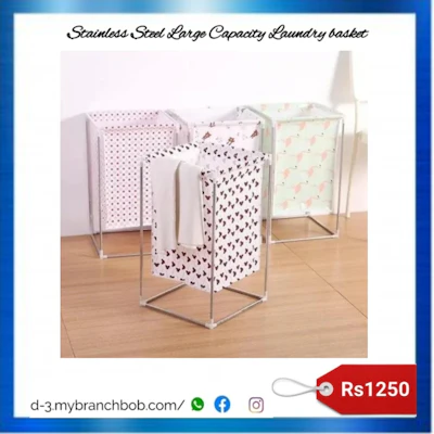 Stainless Steel Large Capacity Laundry Basket Hamper storage 