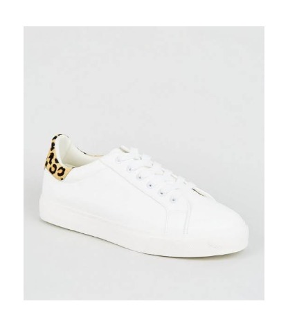 Leopard white trainers Clearance
