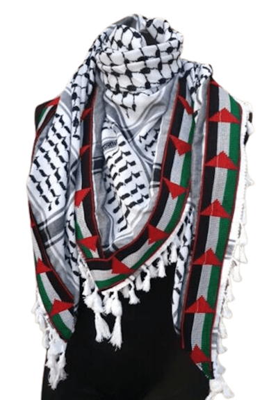 Palestine flag scarf White men/women shawl scarf head wrap