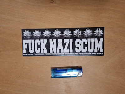 [VINYL-OUTDOORSTICKER-PACK] "FUCK NAZI SCUM" (1)