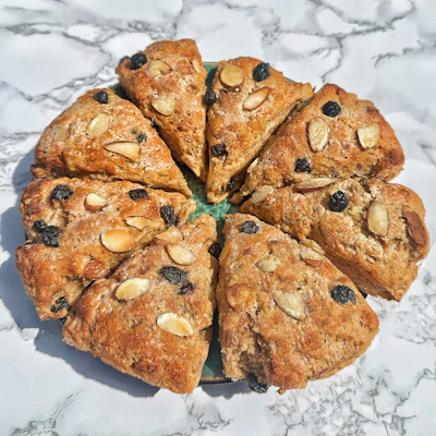 Greek Yogurt Blueberry Almond Scones