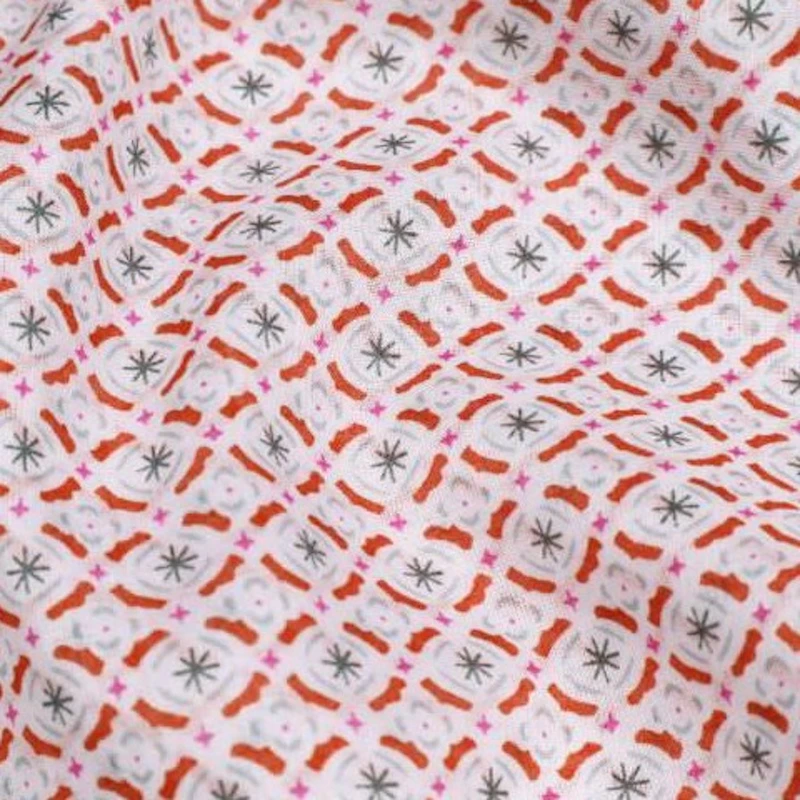 Baumwoll- Voile Sterne & Ornamente 