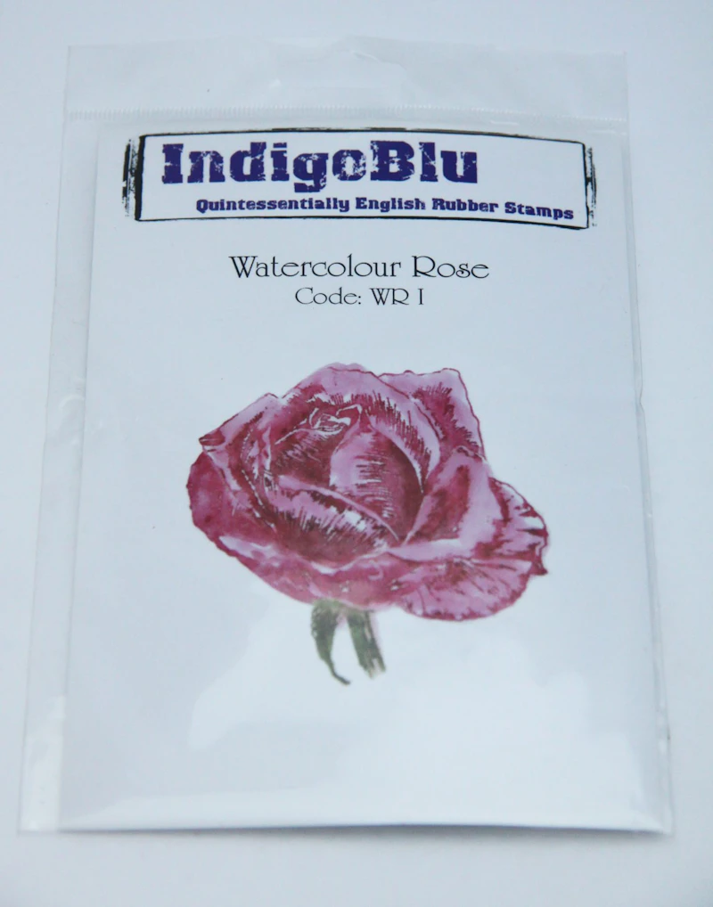 Indigo Blu A6 Stempel "Watercolor Rose"