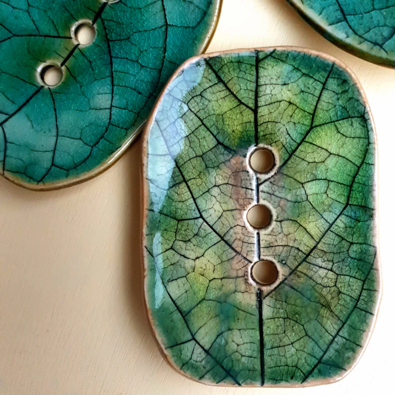 Avocado Leaf Ceramic Soap Holder