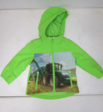 Softshelljacke Jungen Traktor grün