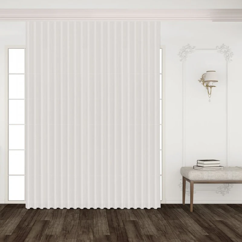Voile curtains 4 m. wide x 2.45 m. high.
