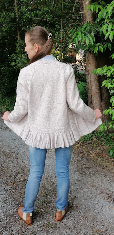 Womens jacket, hand knitted with raglan, will be made in your favorite color (to order)