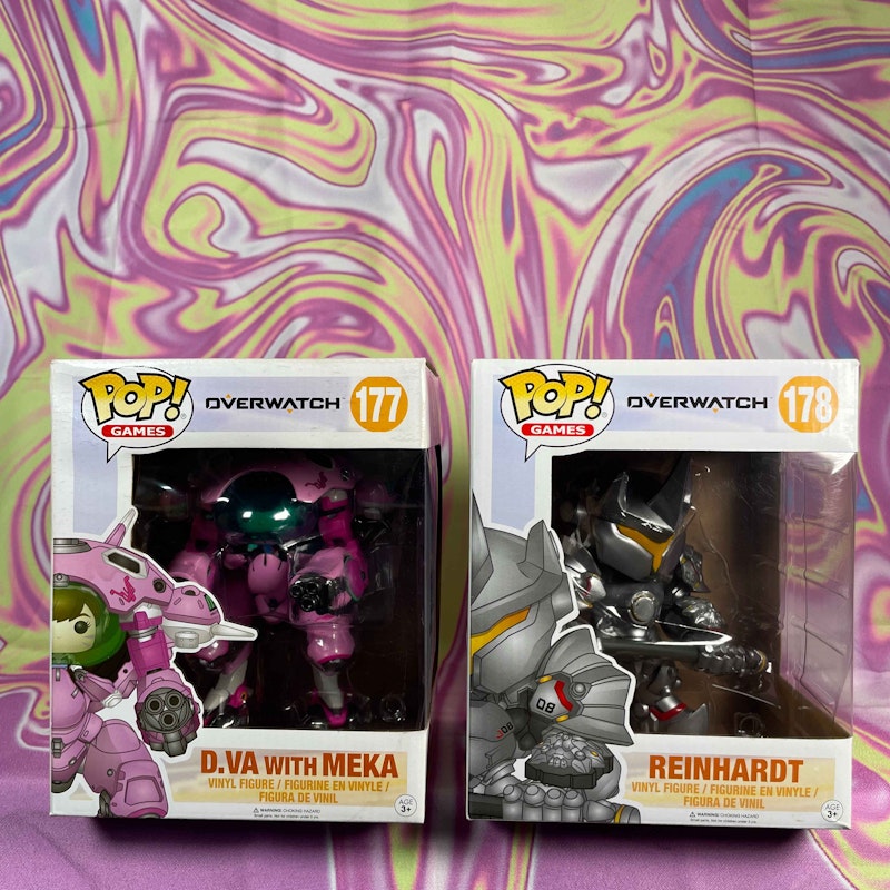 Funko Pop OVERWATCH Collection Set | d.va with Meka x Reinhardt #177 #178 Funko Pop OVERWATCH Collection Set | d.va with Meka x Reinhardt #177 #178