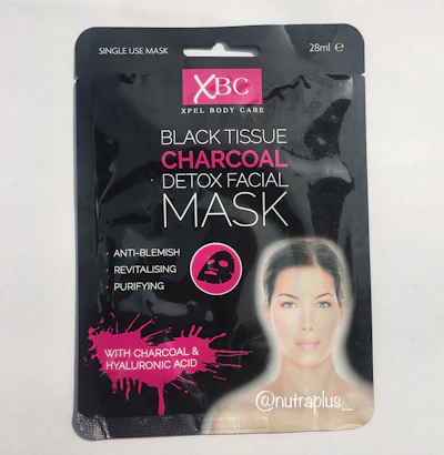 XBC Black Tissue Charcoal Detox Facial Mask 