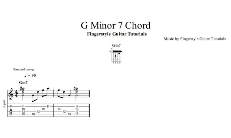 G Minor 7 Chord | + TABS & Sheet Music