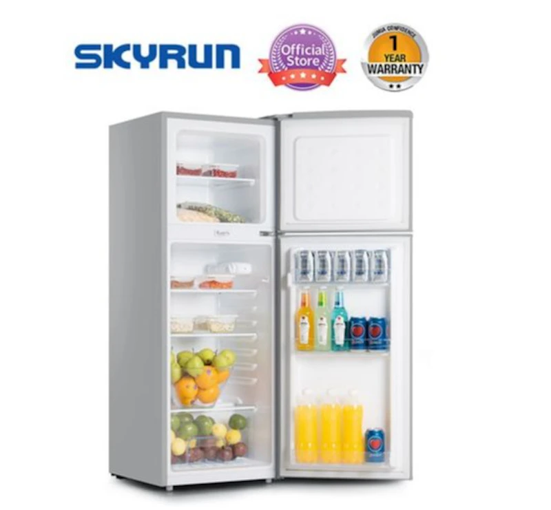 Skyrun 85 Litres Double Door Top Mount Fridge (BCD-108J) - Silver