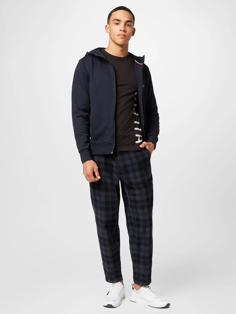 TOMMY HILFIGER - T-SHIRT NOIR  LOGO VERTICAL