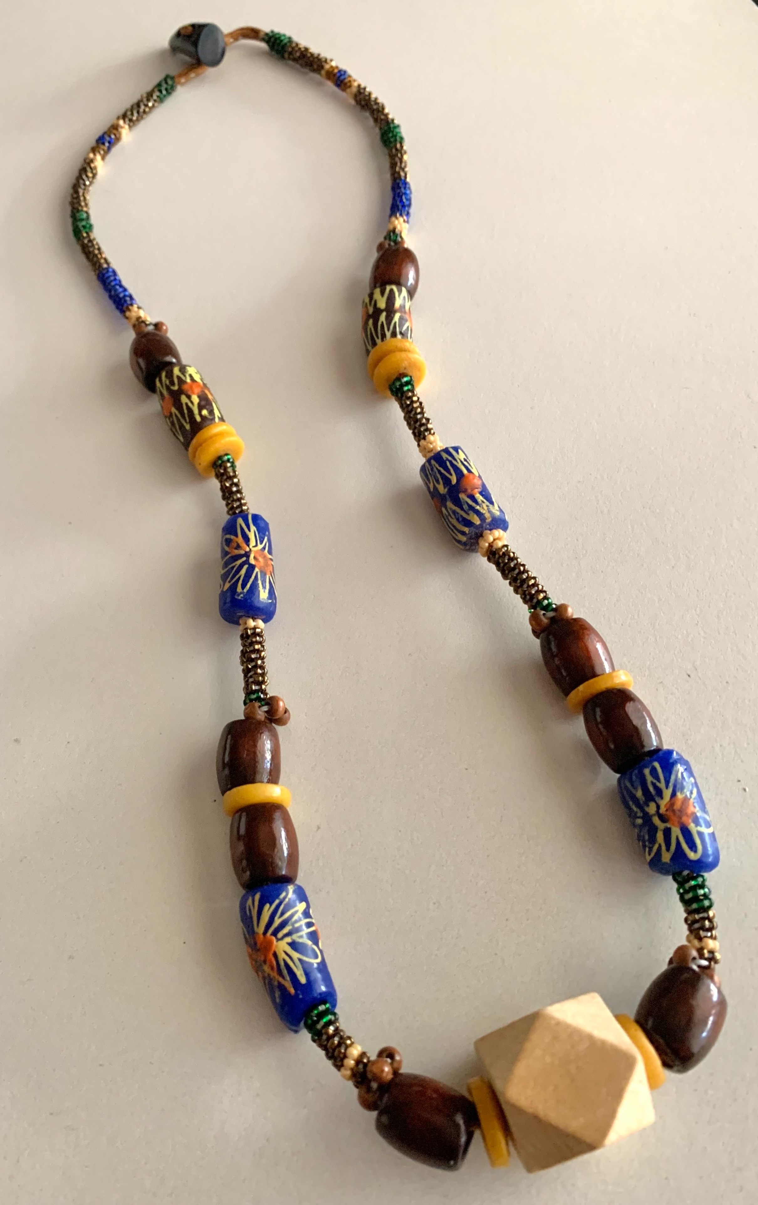 Amazon.com: TheBeadChest Painted African Krobo Beads - Full Strand of  Ghanaian Tribal Glass Beads for Necklace or Jewelry Making (House Medley)
