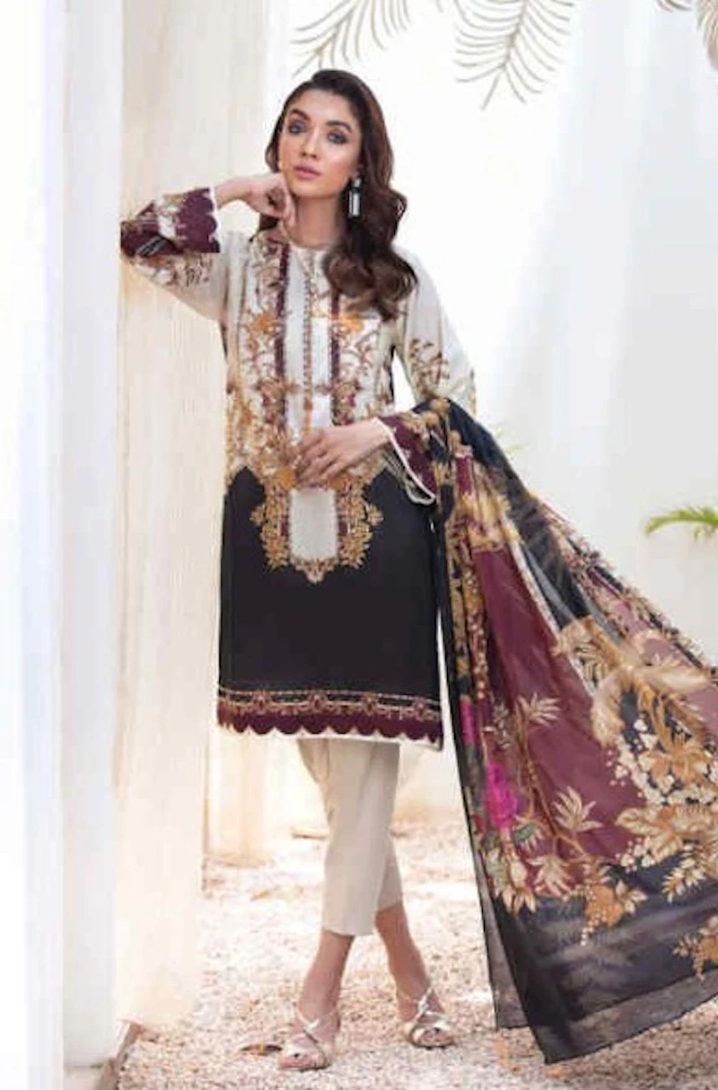 Sapphire - 3 Pc Unstitched Lawn Suit