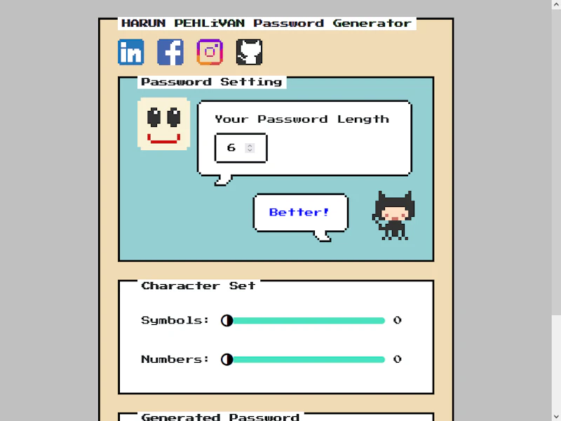  8 Bit Password Generator 