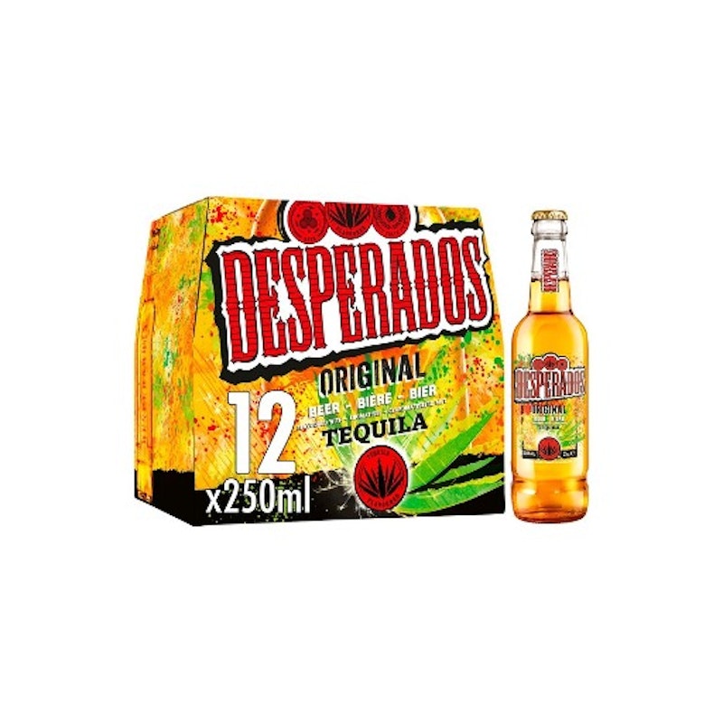 Desperados Tequila Lager Beer Bottles 12 x 250ml - Buy 2 for £26