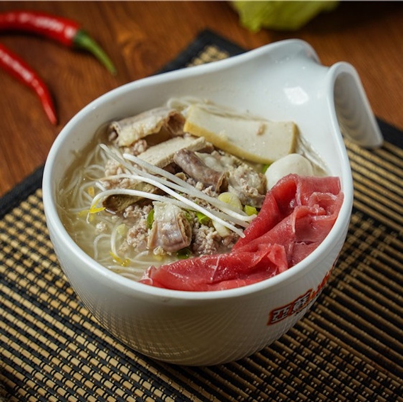 Pork offal and Raw beef with Flat Rice Noodles (Soo Kitchen)