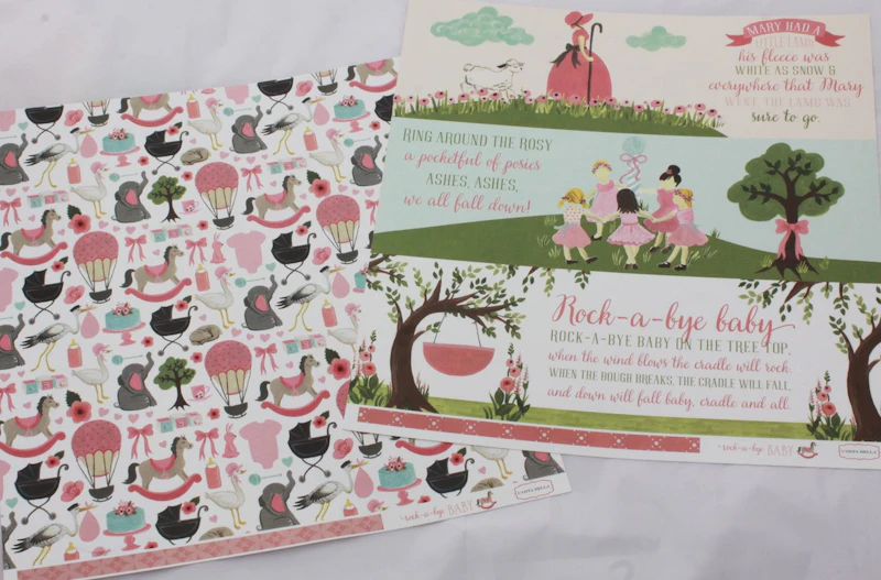 Scrapbook-Set "Rock-a-bye Baby", Baby Girl