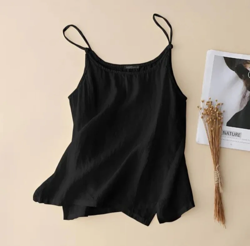 Sleeveless cotton Shirt for women.