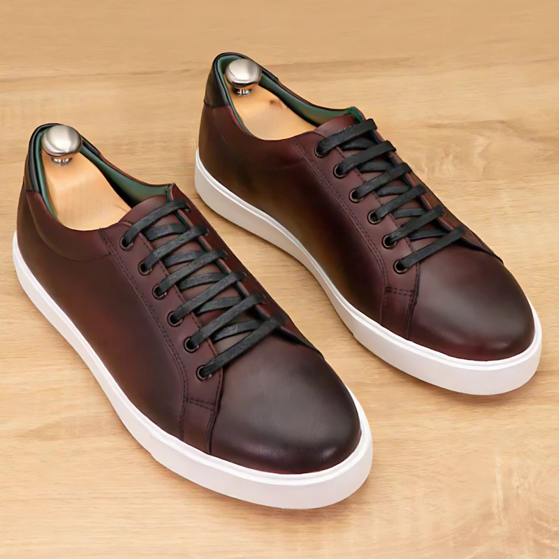 Basket en cuir marron