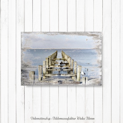 Brücke, Wanddeko Maritim rustikal im Landhausstil, Shabby Chic, Vintage Style kaufen