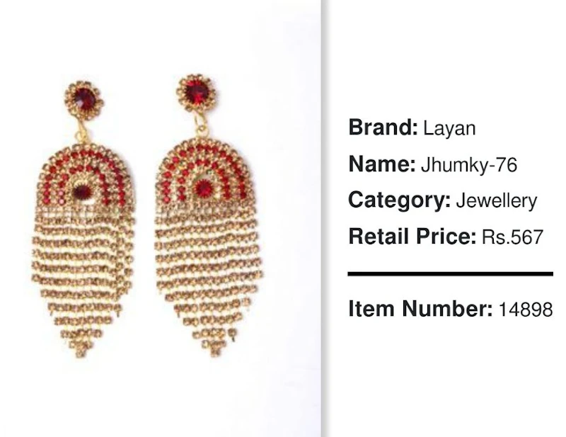 Golden Maroon Jhumkay