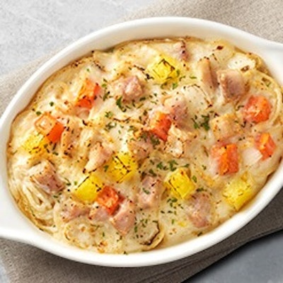 CHICKEN AND POTATO SPAGHETTI WITH CHEESE (pizzahut)