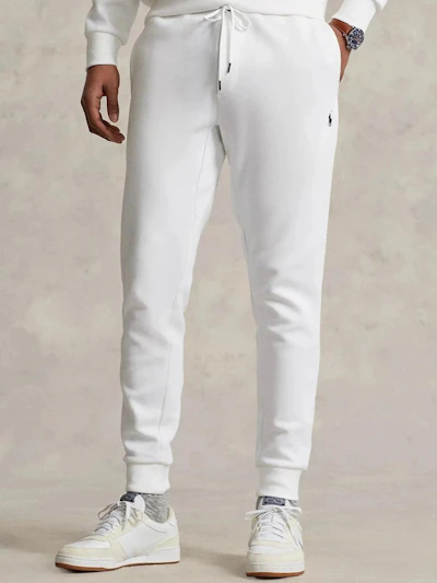 RALPH LAUREN - BAS DE JOGGING BLANC LOGO BRODÉ
