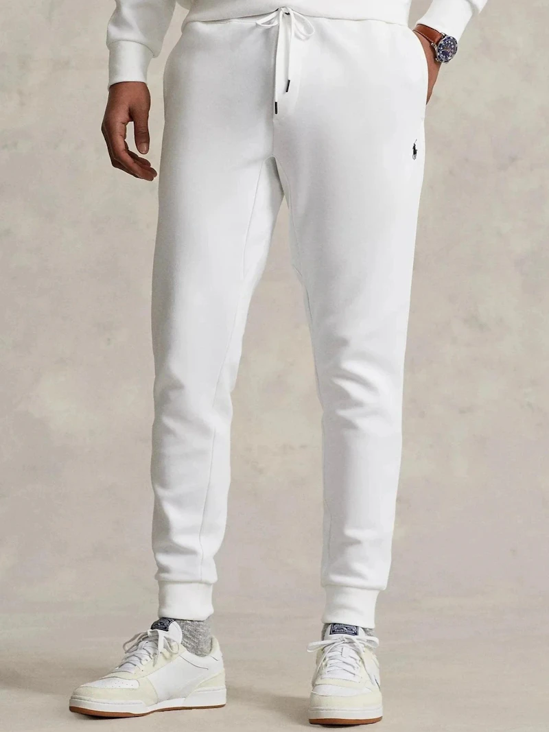 RALPH LAUREN - BAS DE JOGGING BLANC LOGO BRODÉ