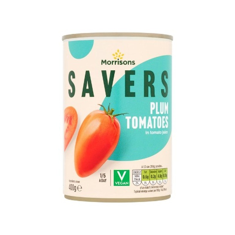 Morrisons Savers Plum Tomatoes in Tomato Juice (400g
