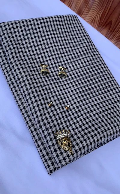 Black and white checked Senator 