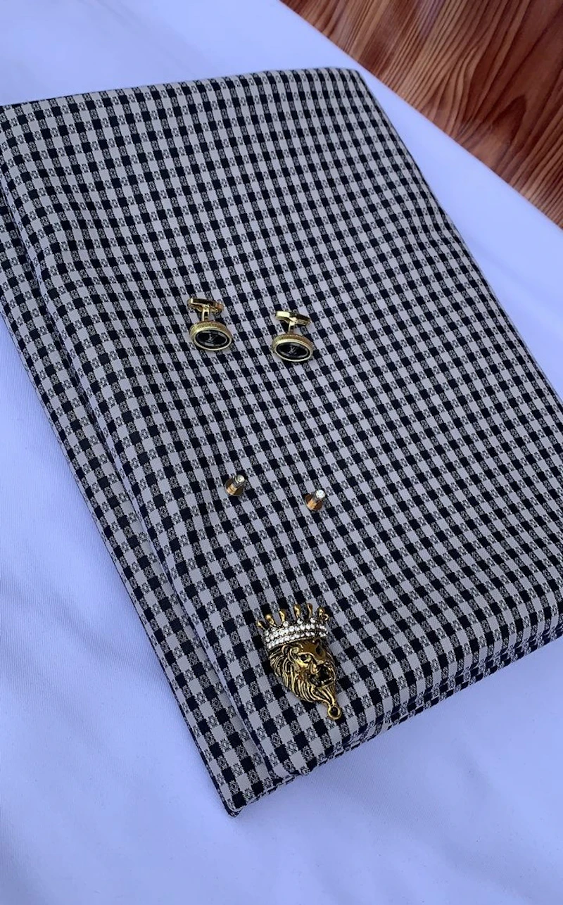 Black and white checked Senator 