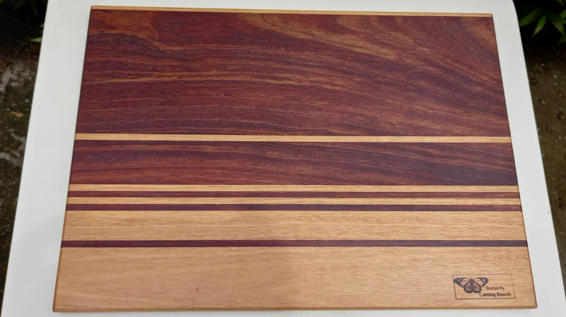 Cutting Board / Cheese Board. Brown and White. 