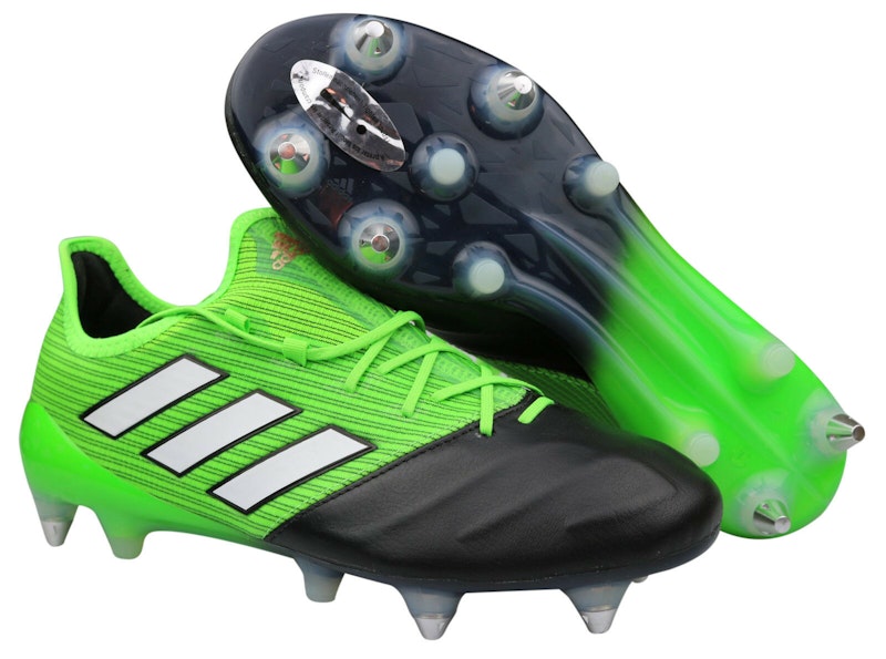 Adidas ACE 17.1 SG Fußballschuhe Leder Stollen grün schwarz BA9749 NEU