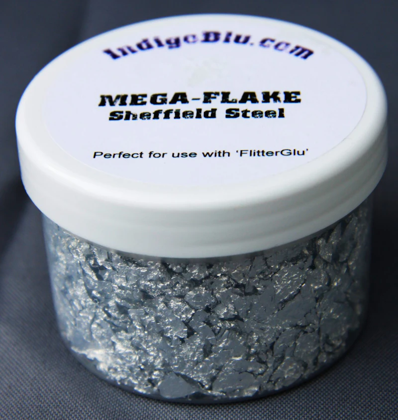 Indigo Blu Mega Flakes "Sheffield Steel"