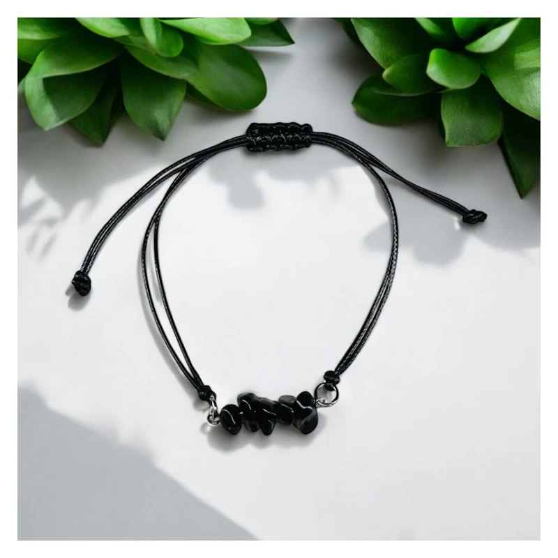 Kordel-Armband "Obsidian"