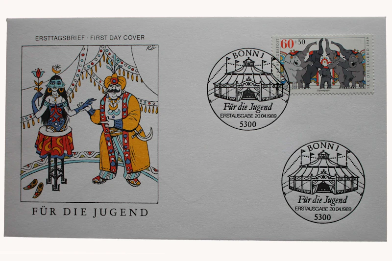 FDC Bund 1989, Jugend Zirkus, MiNr. 1411-14, Ersttagsbrief