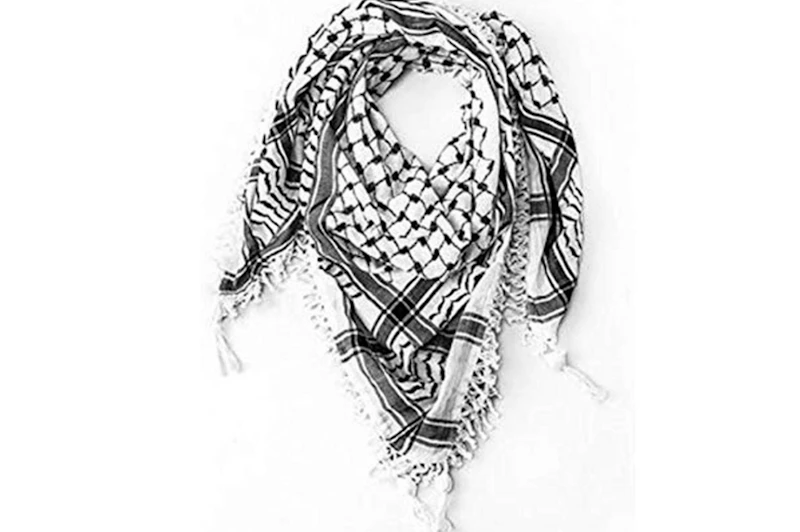 Black & white hirbawi kufiya keffiyeh