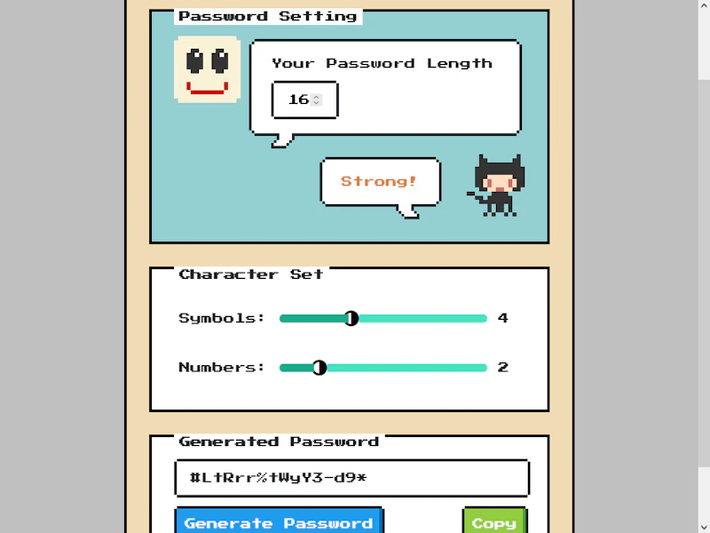  8 Bit Password Generator 
