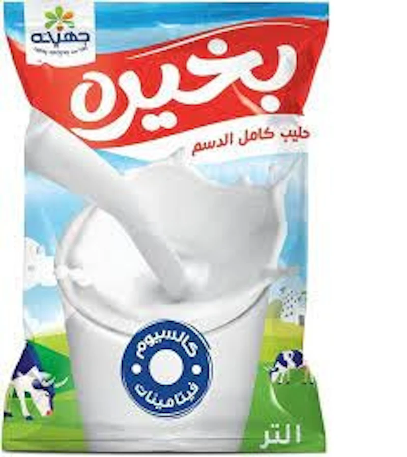 لبن بخيره كامل الدسم، عبوة 1 لتر