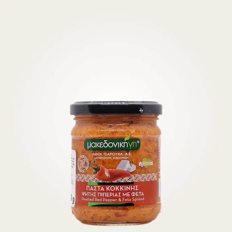 Gerösteter Roter Paprika Aufstrich mit Feta-Käse 200 g - Makedoniki Gi