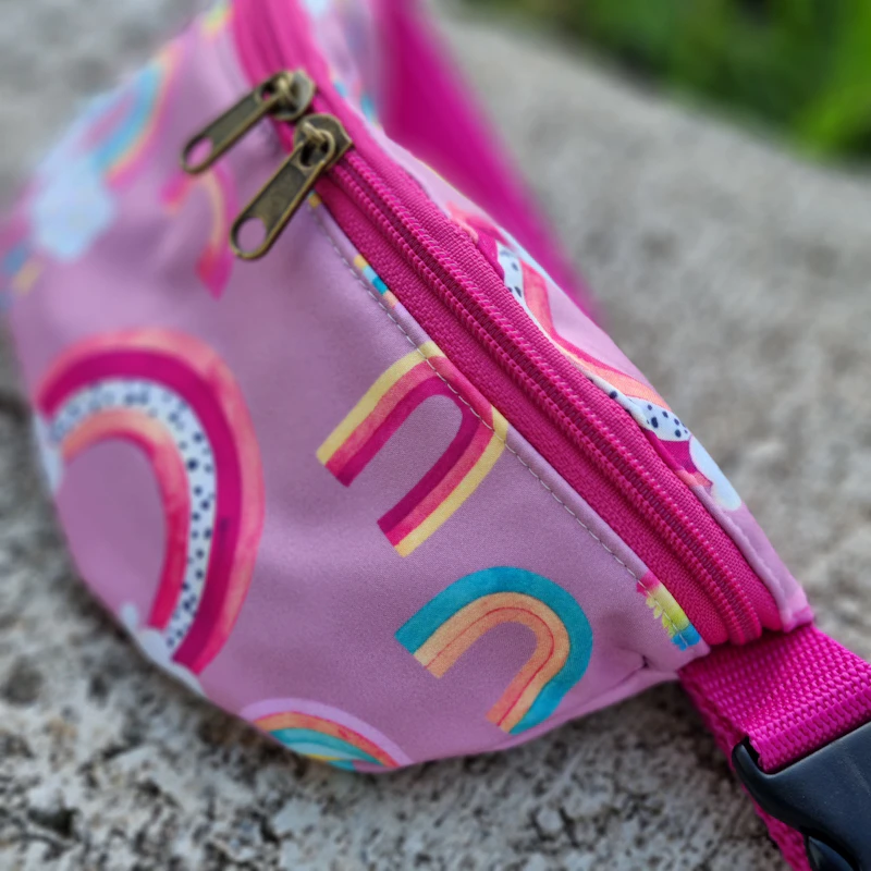 Bauchtasche, Crossbody Bag, Softshell, Regenbogen 2