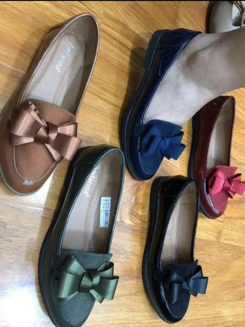 Bow design cover Shoe- Black, Blue, purple, Gold, Wine - Size: 37-43