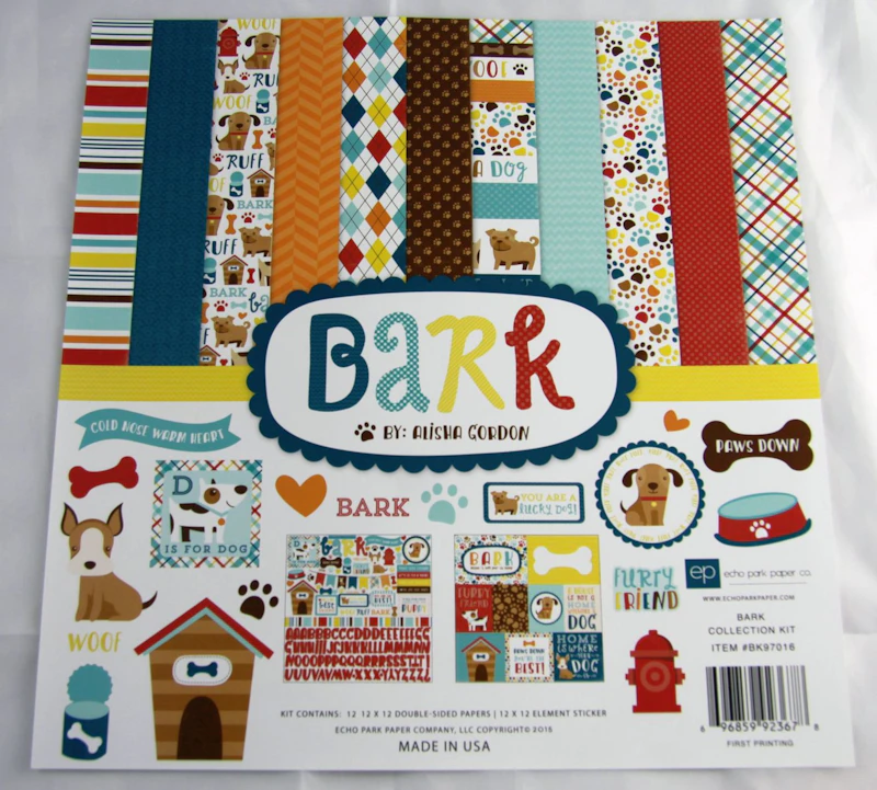 Scrapbook-Set "Bark", Hunde