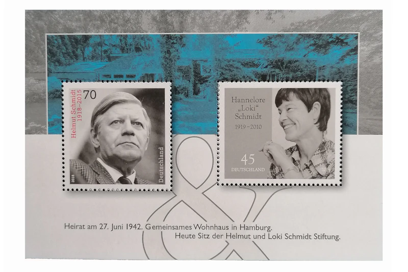 Briefmarken BRD  Block 83 Helmut u. Loki Schmidt und Block 89 Robert Blum, postfrisch