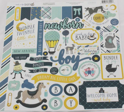 Carta Bella Stickerbogen "Rock a Bye Baby" Boy