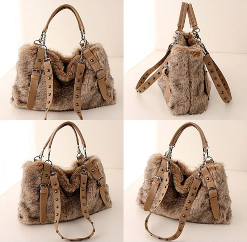 Large capacity multi carry fur bag